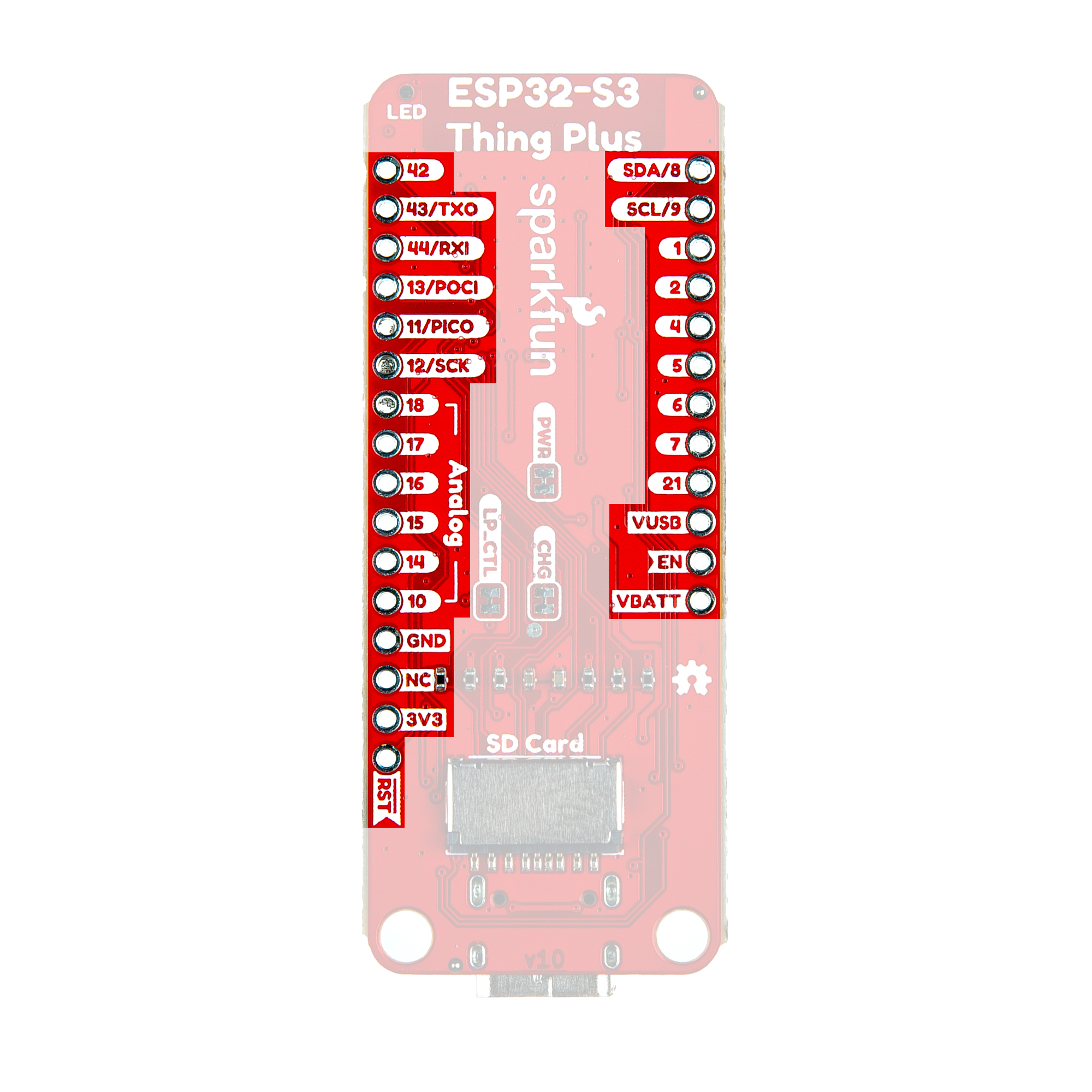 SparkFun Thing Plus ESP32-S3 header pinout